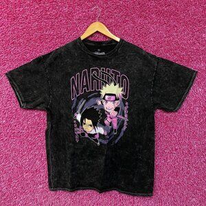 Naruto Chibi Style Mineral Wash Anime Tshirt size Extra Large